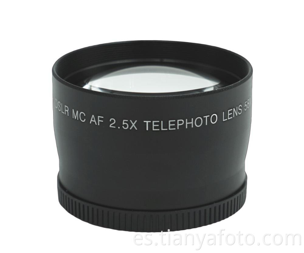 angle +2.5x telephoto camera lens